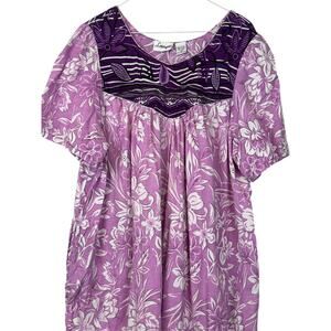 Y2K Vintage-Inspired Loungees Muu Muu House Dress 2X Cotton Pockets boho cottage